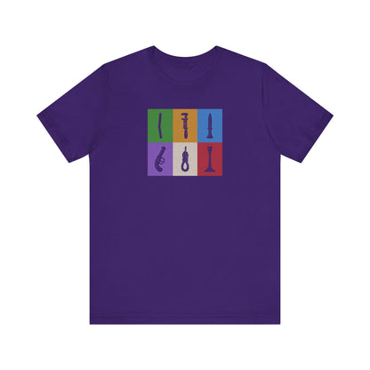 Six Ways Into the Evidence Locker — Clue Retro Tee (Dark)