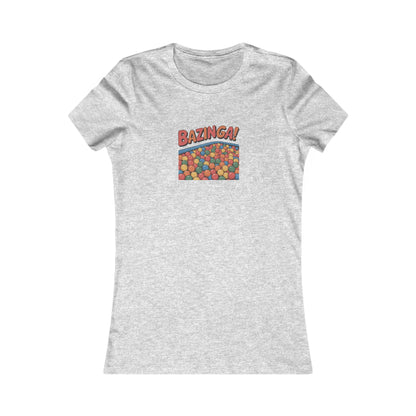 Bazinga! Ball Pit — Big Bang Theory Retro Women's Tee (Light)