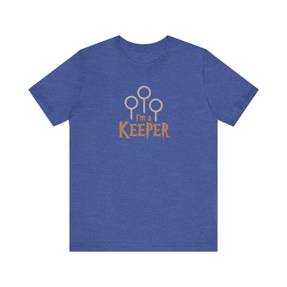 I’m a Keeper — Harry Potter Quidditch Retro Tee (Dark)