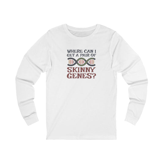 Pair of Skinny Genes (Colorful) — Retro Graphic Long Sleeve (Light)