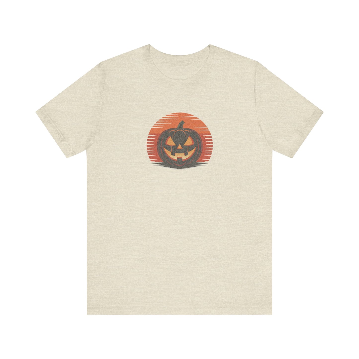 Retro Jack: Sliced Sunset — Halloween Sunset Tee (Light)