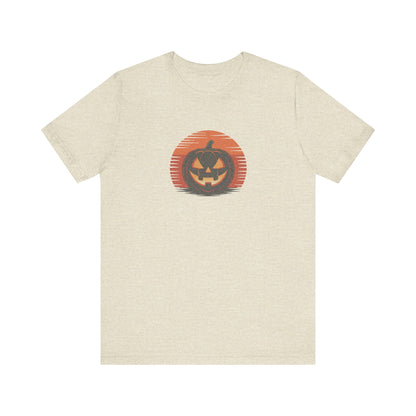 Retro Jack: Sliced Sunset — Halloween Sunset Tee (Light)