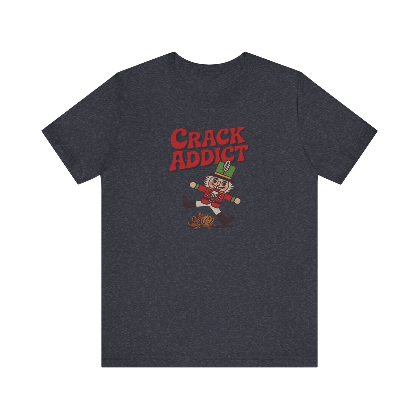 Crack Addict Nutcracker (Unhinged Remix) — Retro Tee (Dark)