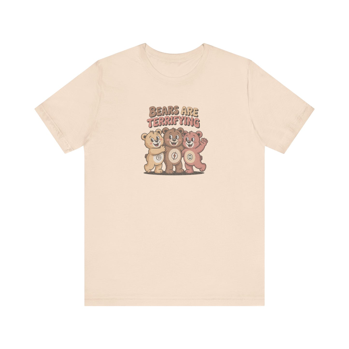 Bears Are Terrifying (Cute Remix) — Retro Tee (Light)
