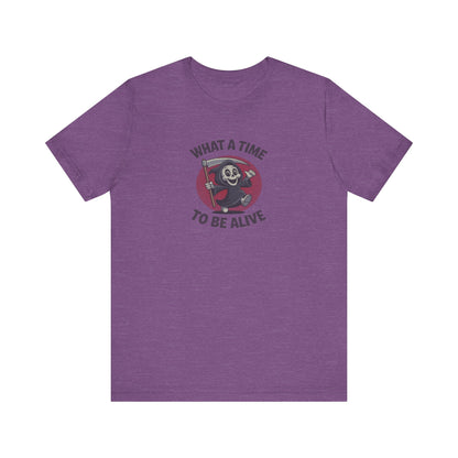 What a Time to Be Alive (Cute) — Lil Reaper Retro Tee (Light)