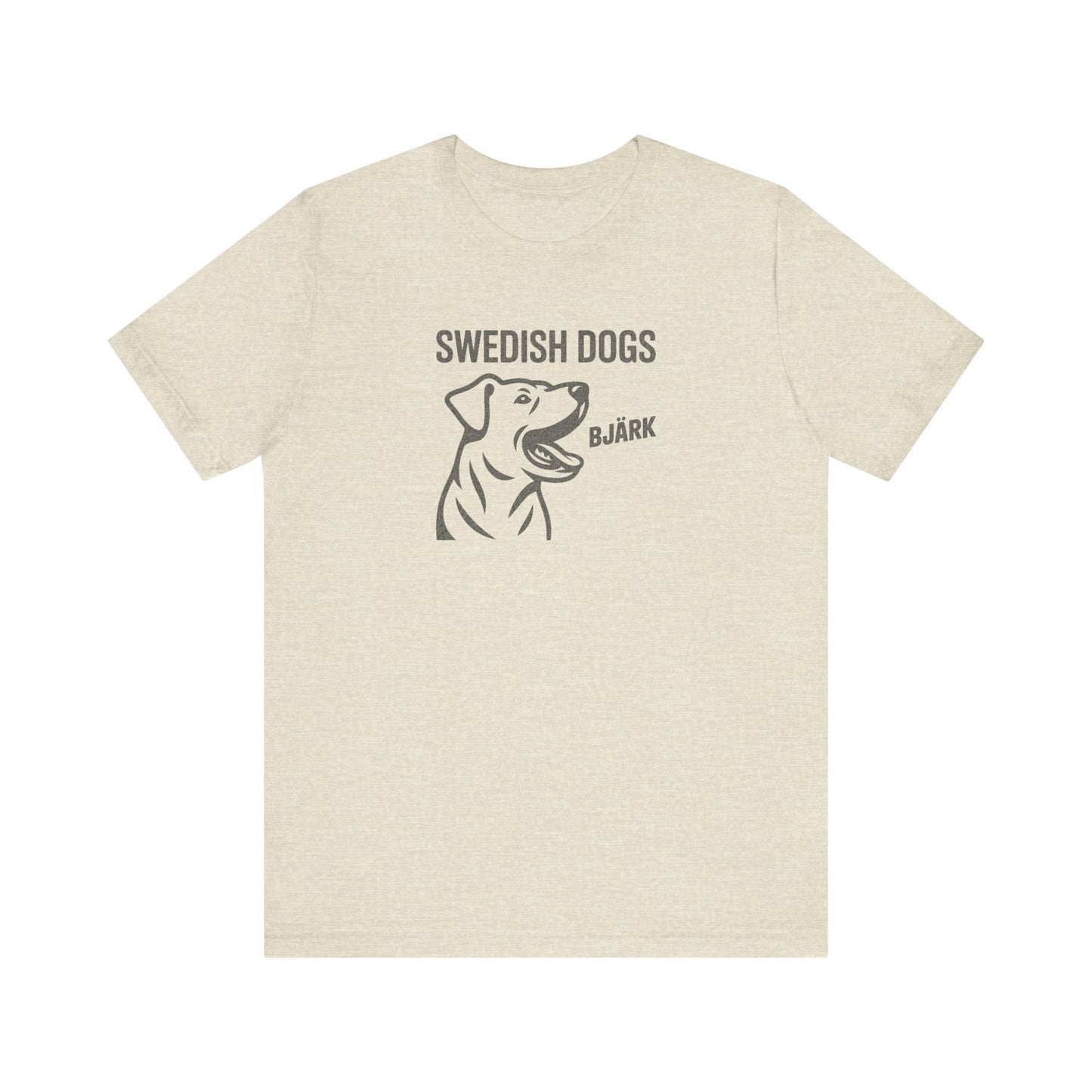 His Bjärk Is Worse Than His Bite – Minimalist Dog Pun Retro Tee (Light)