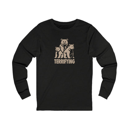 Bears Are Terrifying — Retro Silhouette Long Sleeve (Dark)