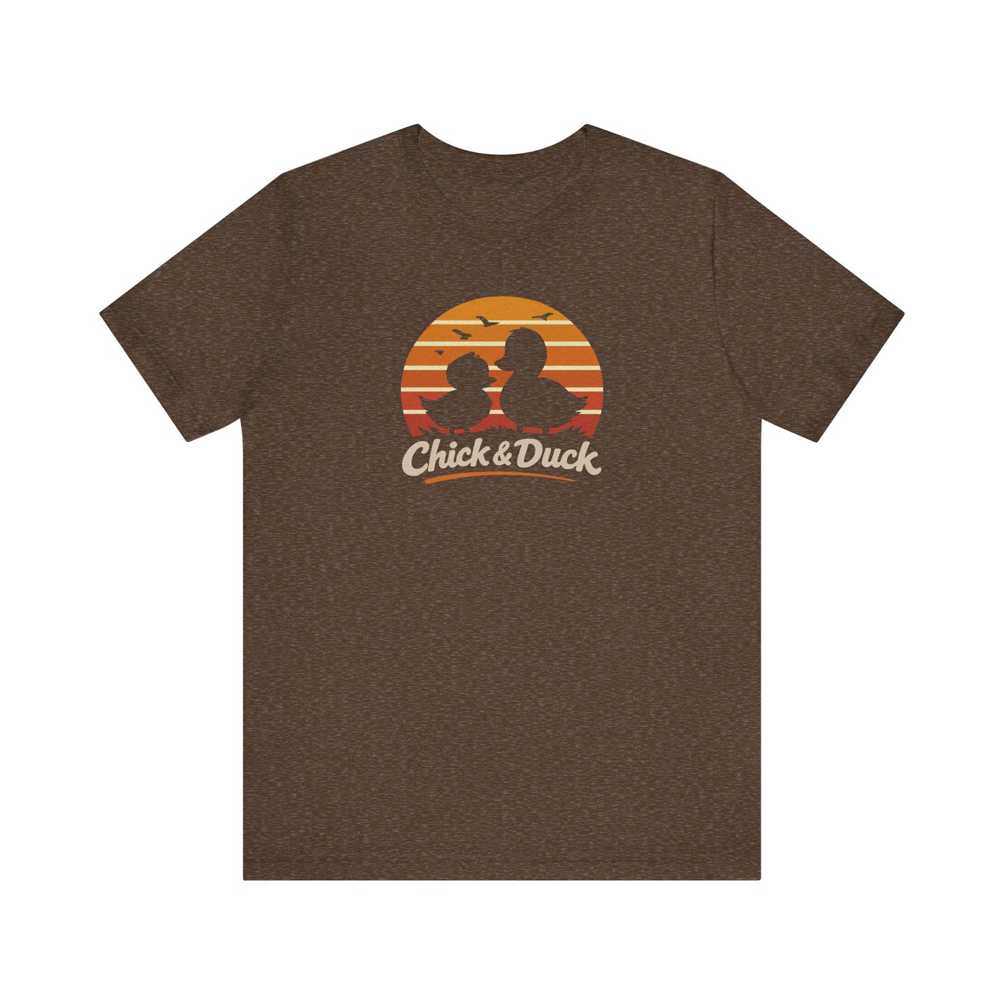 The Chick and the Duck — Friends Retro Tee (Dark)