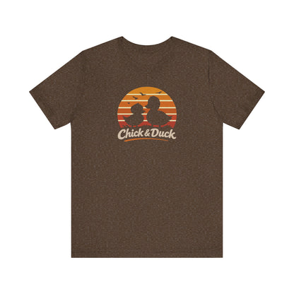 The Chick and the Duck — Friends Retro Tee (Dark)