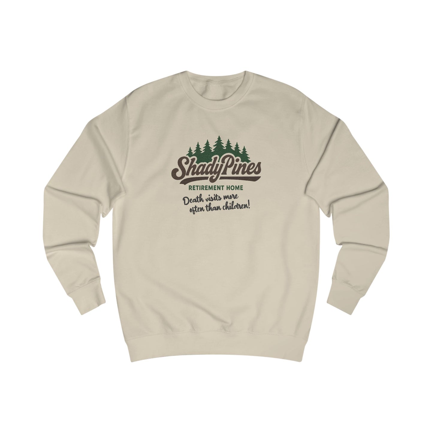 Shady Pines (Death Visits More Often Than Children) — Retro Sweatshirt (Light)