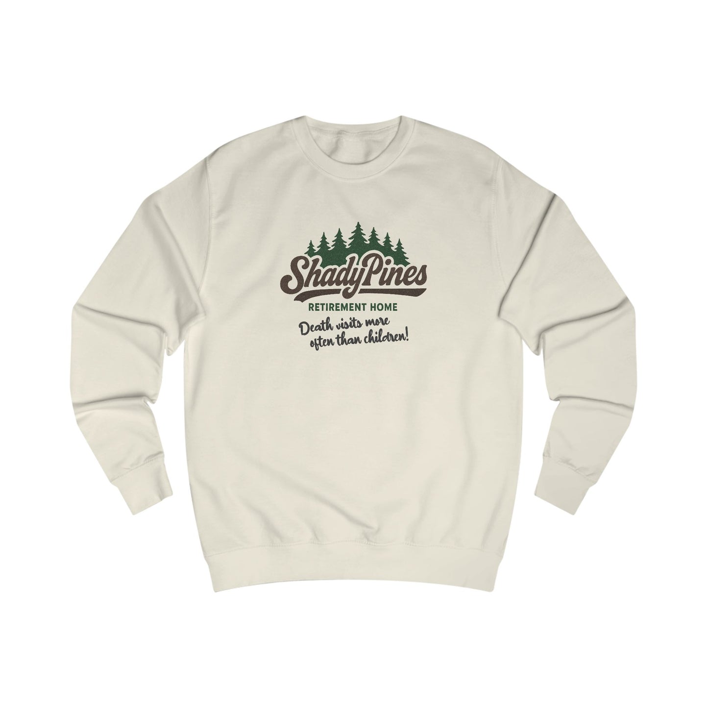 Shady Pines (Death Visits More Often Than Children) — Retro Sweatshirt (Light)