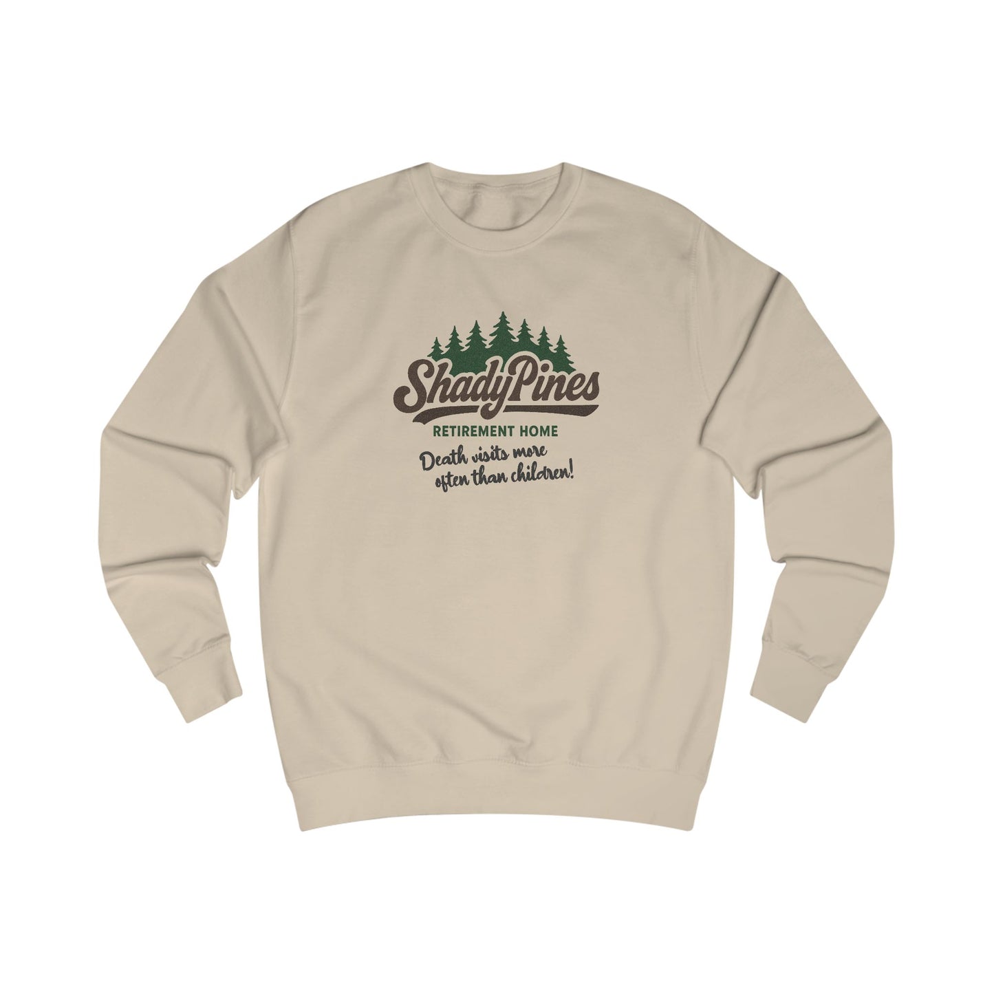 Shady Pines (Death Visits More Often Than Children) — Retro Sweatshirt (Light)