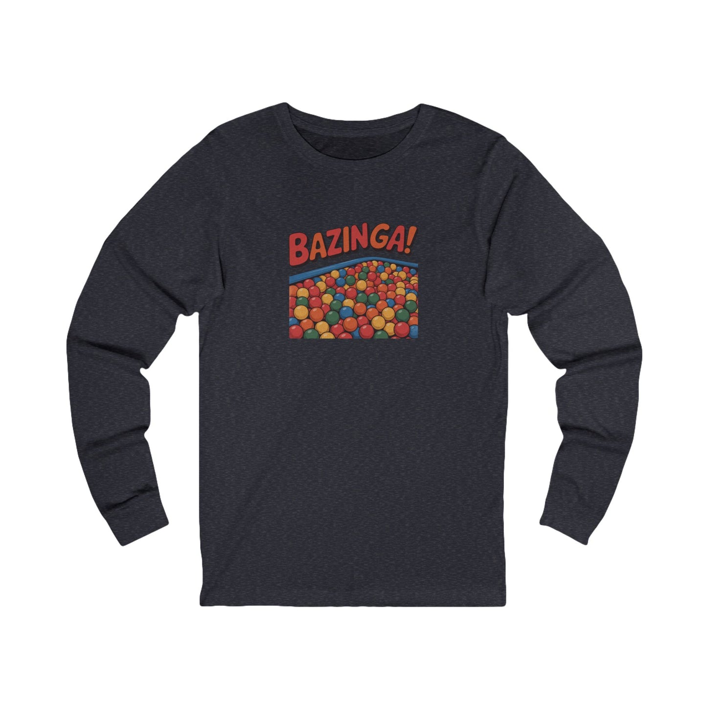 Bazinga! Ball Pit — Big Bang Theory Retro Long Sleeve (Dark)