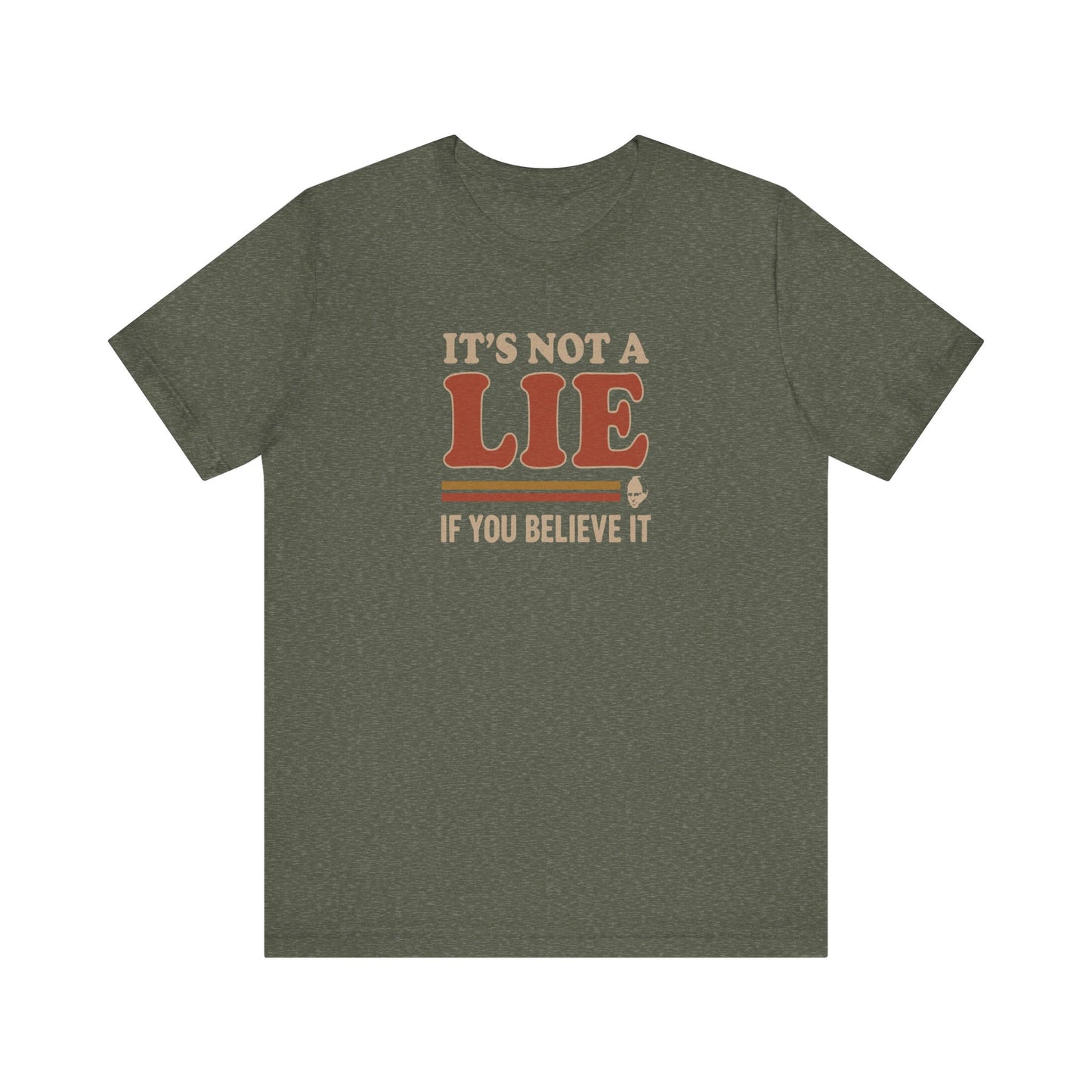 It’s Not a Lie, If You Believe It — George Costanza Retro Tee (Dark)