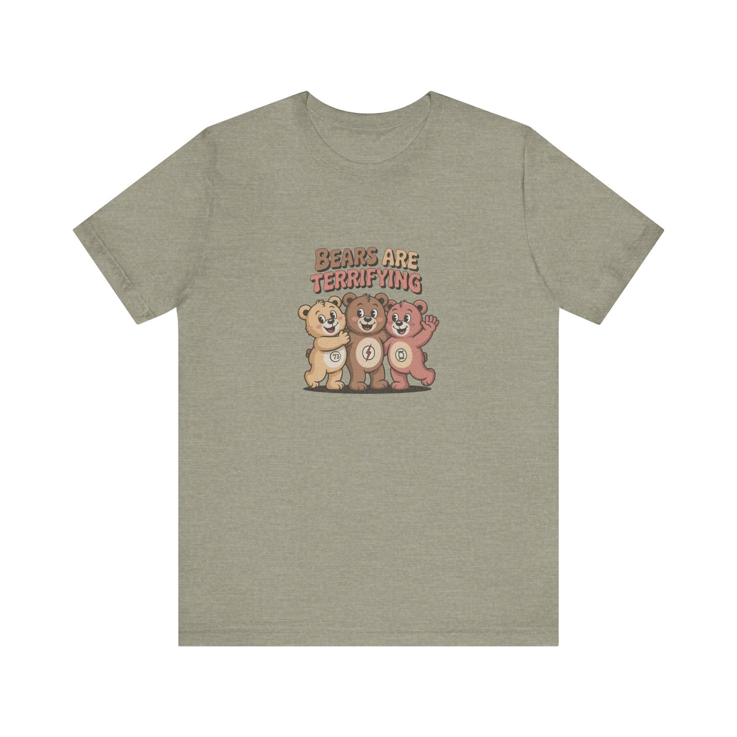 Bears Are Terrifying (Cute Remix) — Retro Tee (Light)