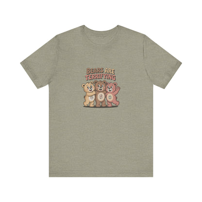 Bears Are Terrifying (Cute Remix) — Retro Tee (Light)