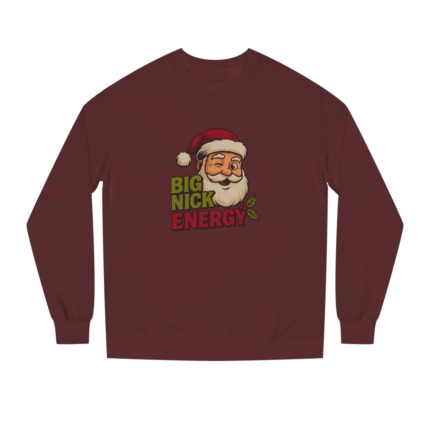 Big Nick Energy — Retro Santa Christmas Sweatshirt (Dark)