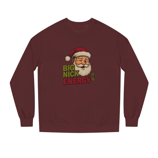 Big Nick Energy — Retro Santa Christmas Sweatshirt (Dark)