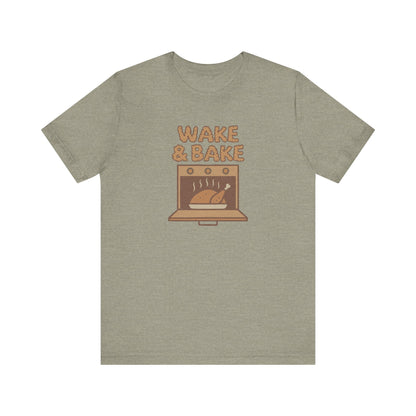 Wake & Bake — Retro Thanksgiving Turkey Tee (Light)
