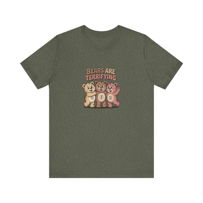 Bears Are Terrifying (Cute Remix) — Retro Tee (Dark)