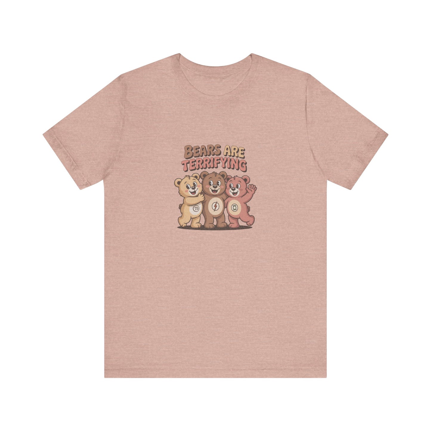 Bears Are Terrifying (Cute Remix) — Retro Tee (Light)