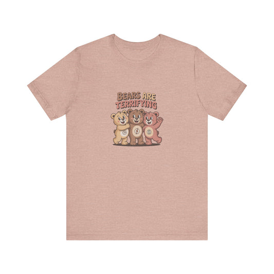 Bears Are Terrifying (Cute Remix) — Retro Tee (Light)