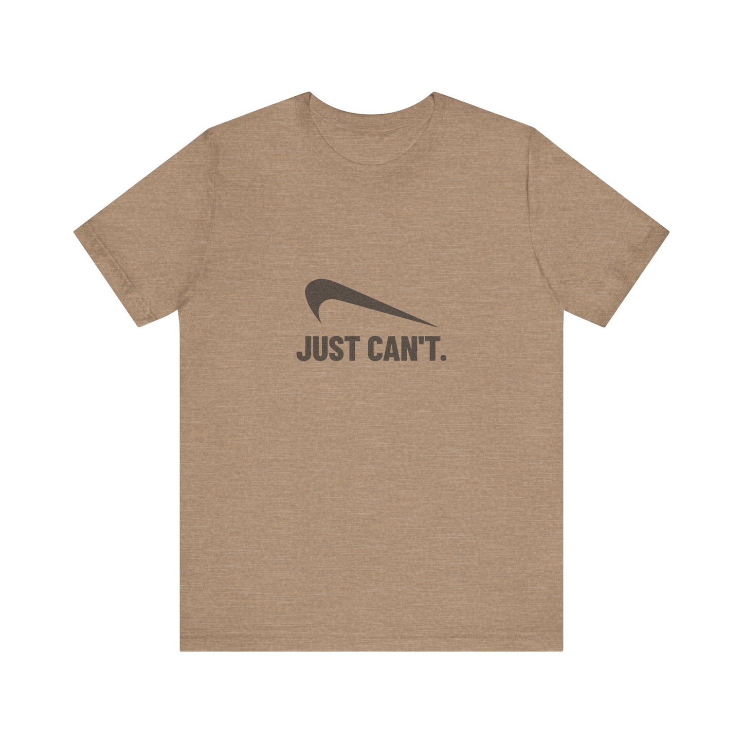 Just Can’t Athletic Parody — Retro Workout Tee (Light)