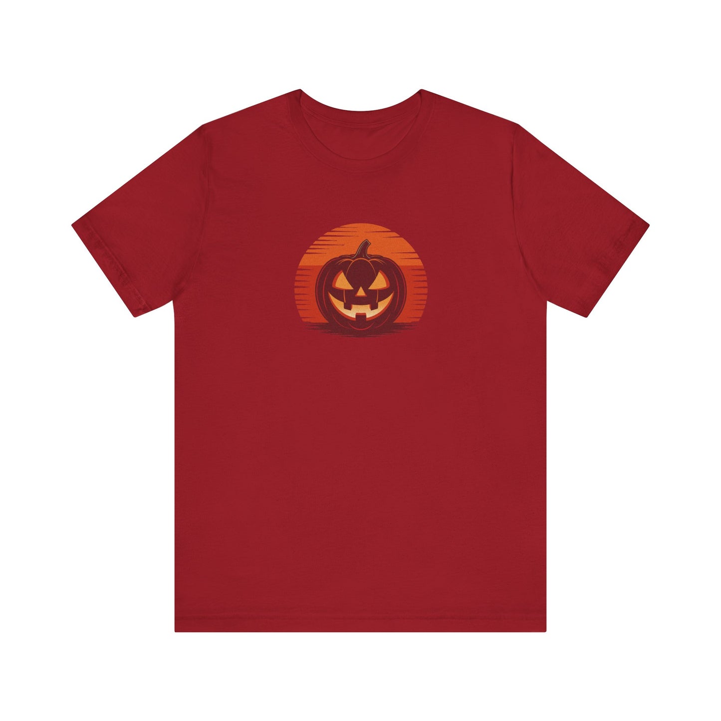 Retro Jack: Sliced Sunset — Halloween Sunset Tee (Dark)