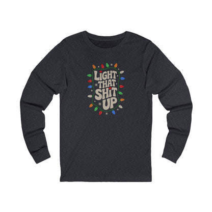 Light That Sh!t Up — Retro Christmas Lights Long Sleeve (Dark)