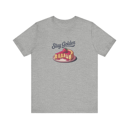 Stay Golden — Retro Cheesecake Graphic Tee (Light)