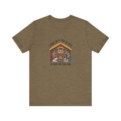 I Have No F*cks to Give — Little Drummer Boy Retro Tee (Light)