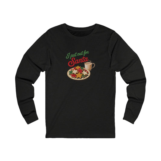 I Put Out for Santa — Retro Christmas Cookies Long Sleeve (Dark)