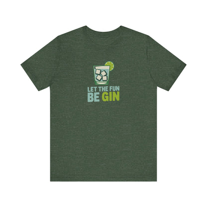 Party Starter: Let the Fun Be Gin – Cocktail Retro Tee (Dark)