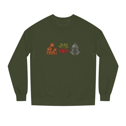 Bears, Beets, Battlestar (Icons) — Retro Sweatshirt (Dark)