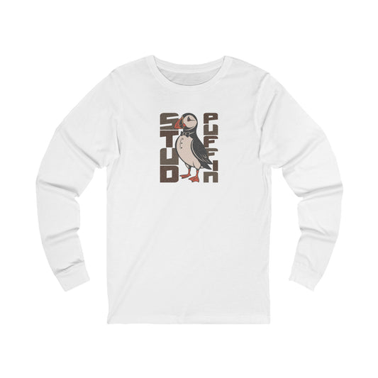 Stud Puffin, Licensed to Chill – Spy-Bird Retro Long Sleeve (Light)