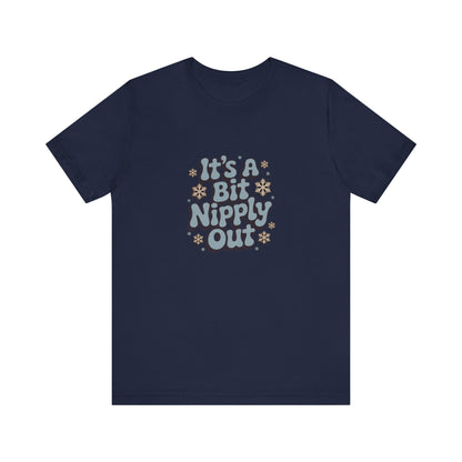 It's a Bit Nipply Out — Christmas Vacation Retro Tee (Dark)