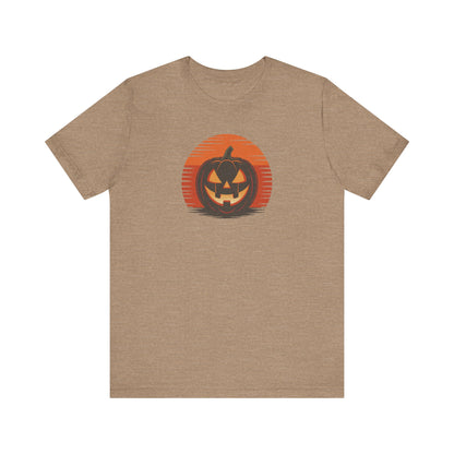 Retro Jack: Sliced Sunset — Halloween Sunset Tee (Light)