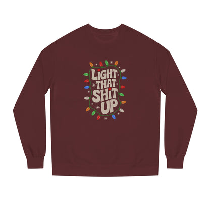 Light That Sh!t Up — Retro Christmas Lights Sweatshirt (Dark)