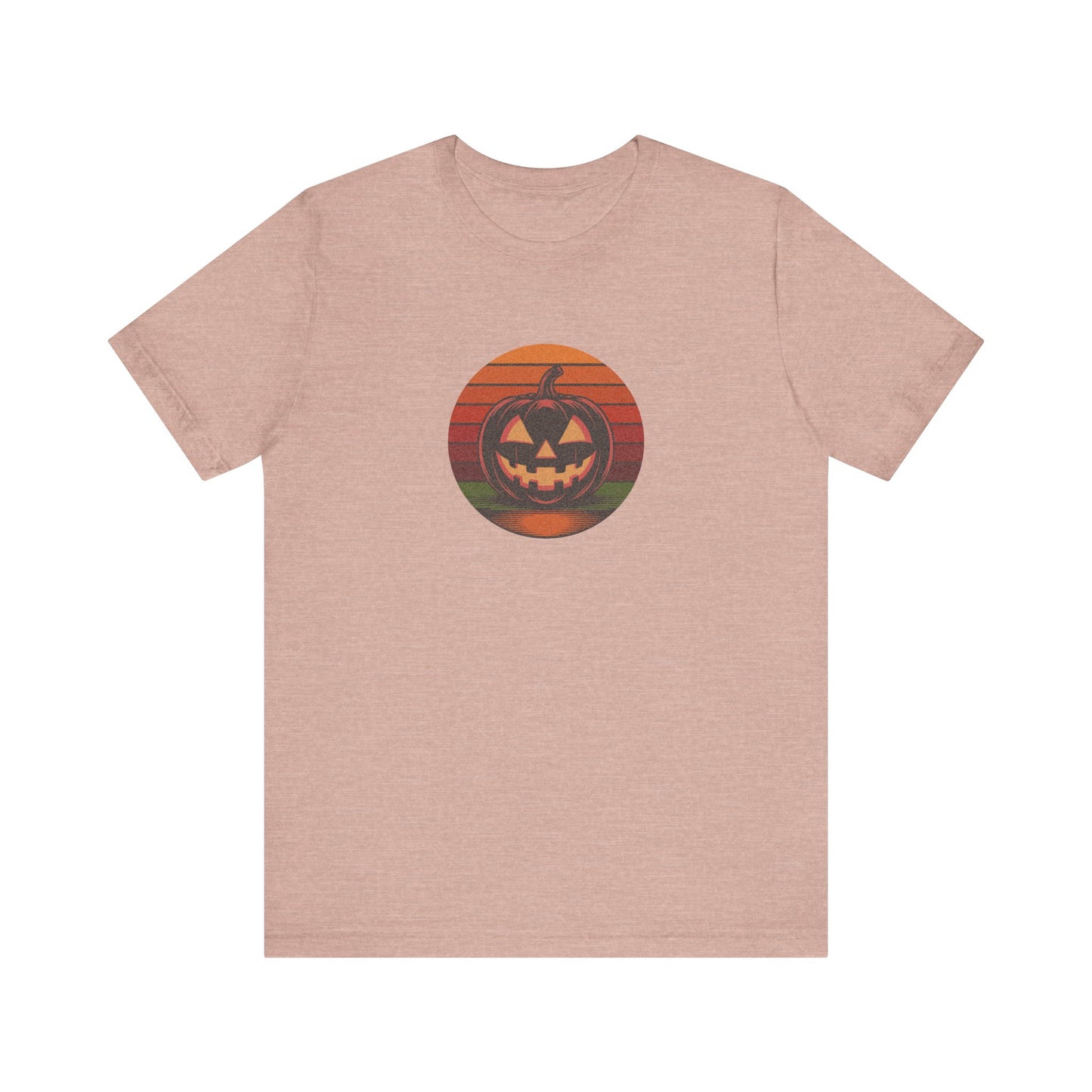 Retro Jack: Bold Grin — Halloween Sunset Tee (Light)