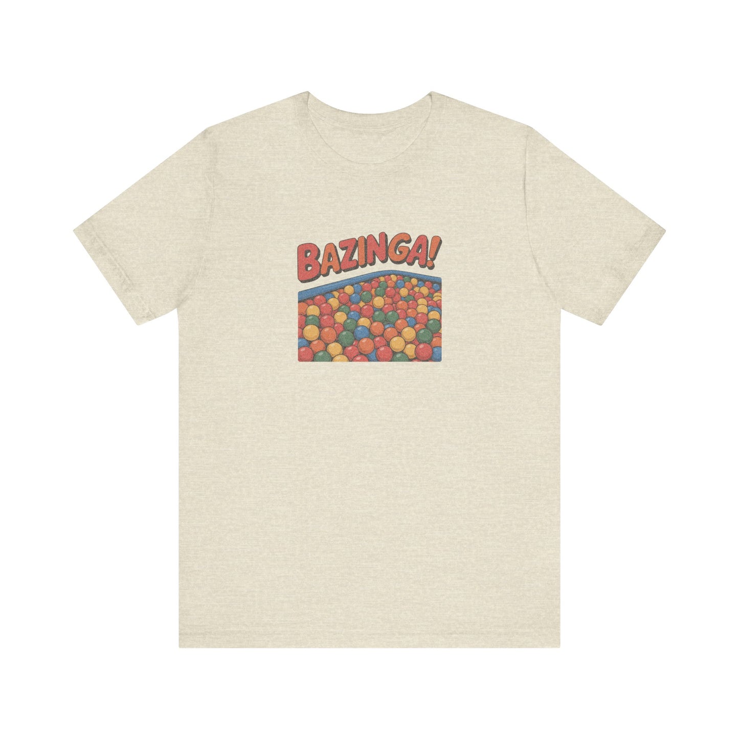 Bazinga! Ball Pit — Big Bang Theory Retro Tee (Light)