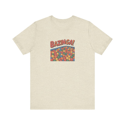 Bazinga! Ball Pit — Big Bang Theory Retro Tee (Light)