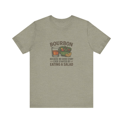 Bourbon > Eating a Salad — Graphic Retro Tee (Light)