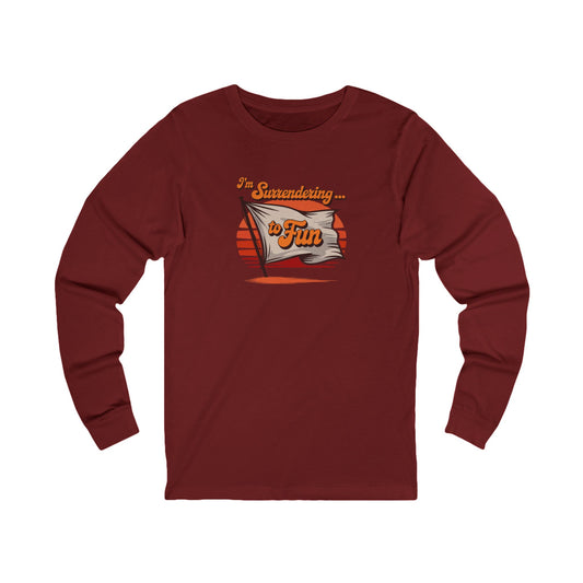 I'm Surrendering to Fun — Fun with Flags Retro Long Sleeve (Dark)