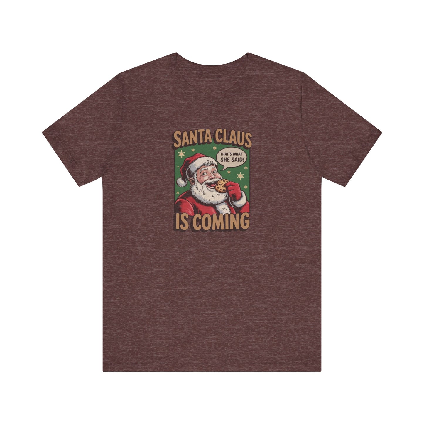 Santa Claus is Coming — Vintage Christmas Tee (Dark)