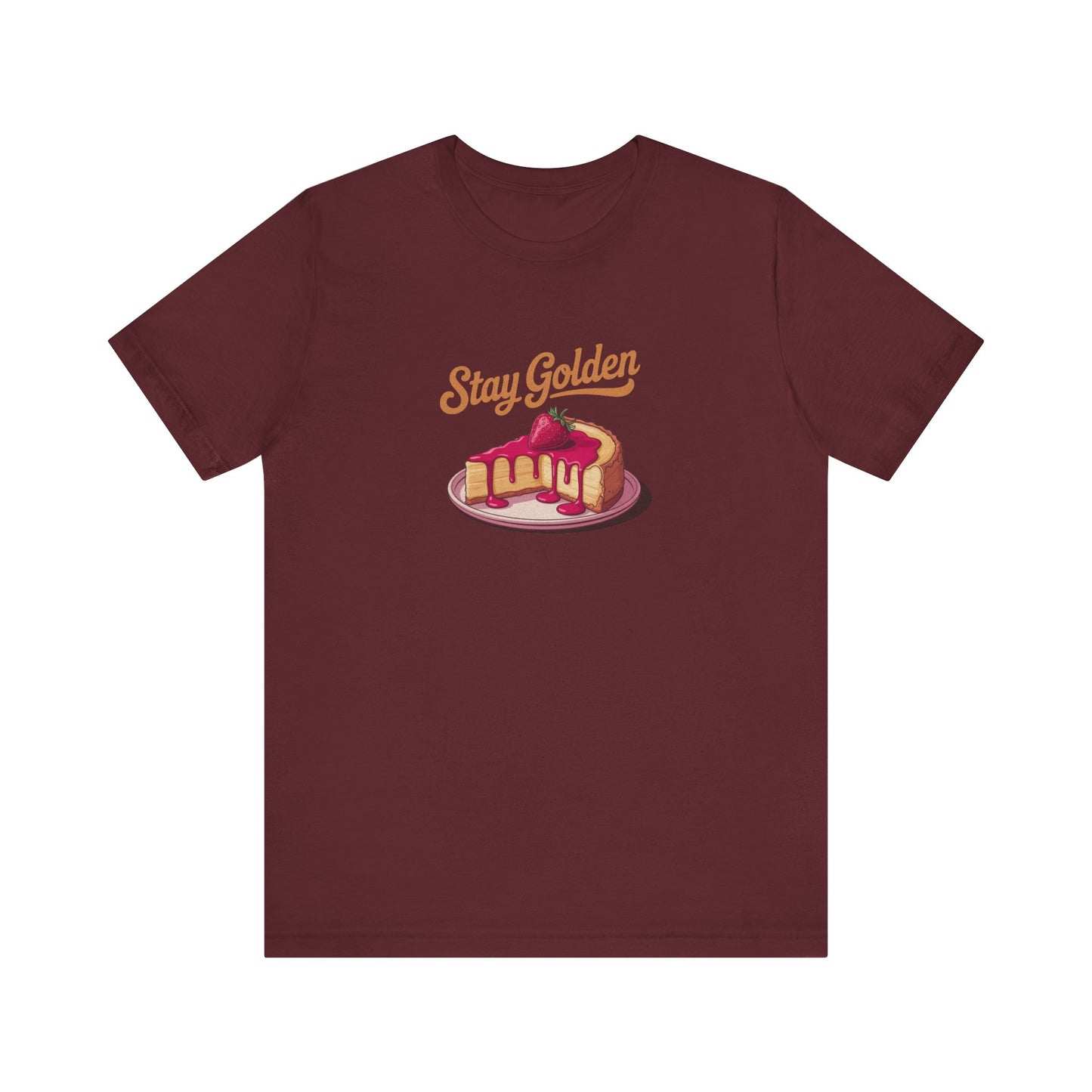 Stay Golden — Retro Cheesecake Graphic Tee (Dark)