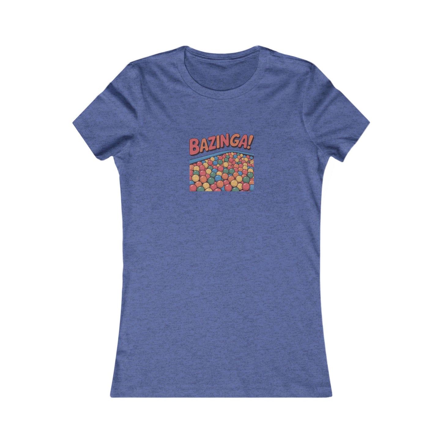 Bazinga! Ball Pit — Big Bang Theory Retro Women's Tee (Dark)