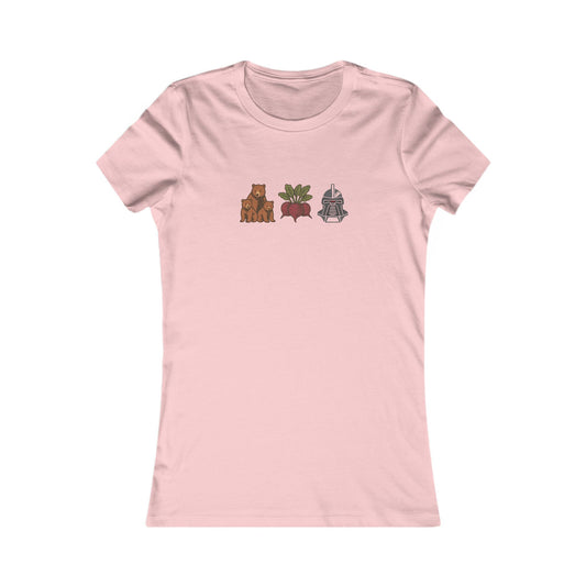 Bears, Beets, Battlestar (Icons) — Retro Women's Tee (Light)