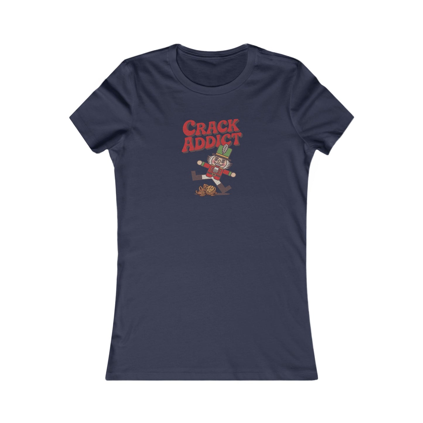 Crack Addict Nutcracker (Unhinged Remix) — Retro Women's Tee (Dark)