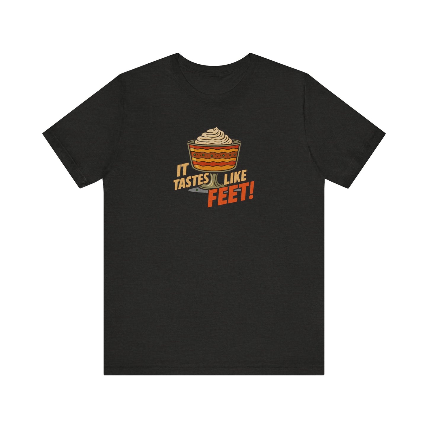 It Tastes Like Feet! — Thanksgiving Trifle Retro Tee (Dark)