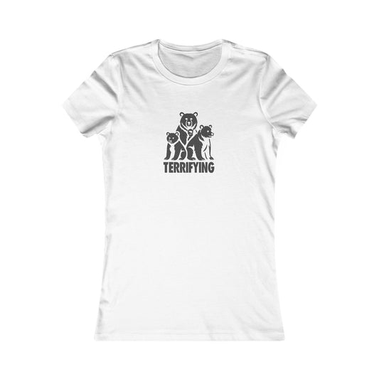 Bears Are Terrifying — Retro Silhouette Women's Tee (Light)